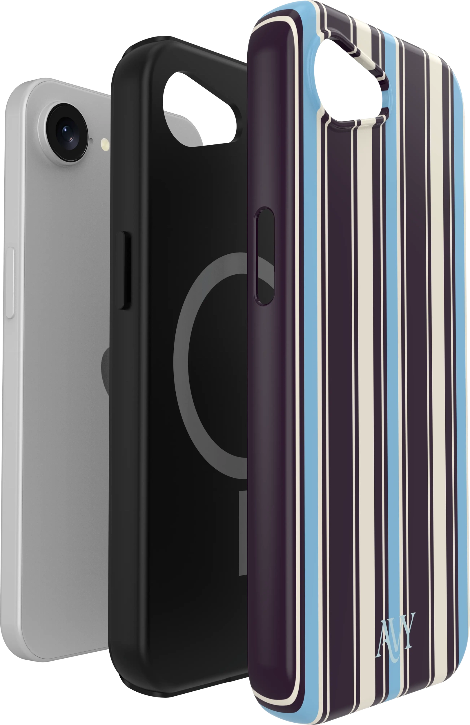 AVY Apple iPhone 17e / 16e Hoesje MagSafe Back Cover Oxford Stripe afbeelding 10