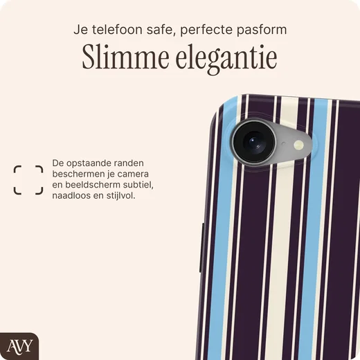AVY Apple iPhone 17e / 16e Hoesje MagSafe Back Cover Oxford Stripe afbeelding 5