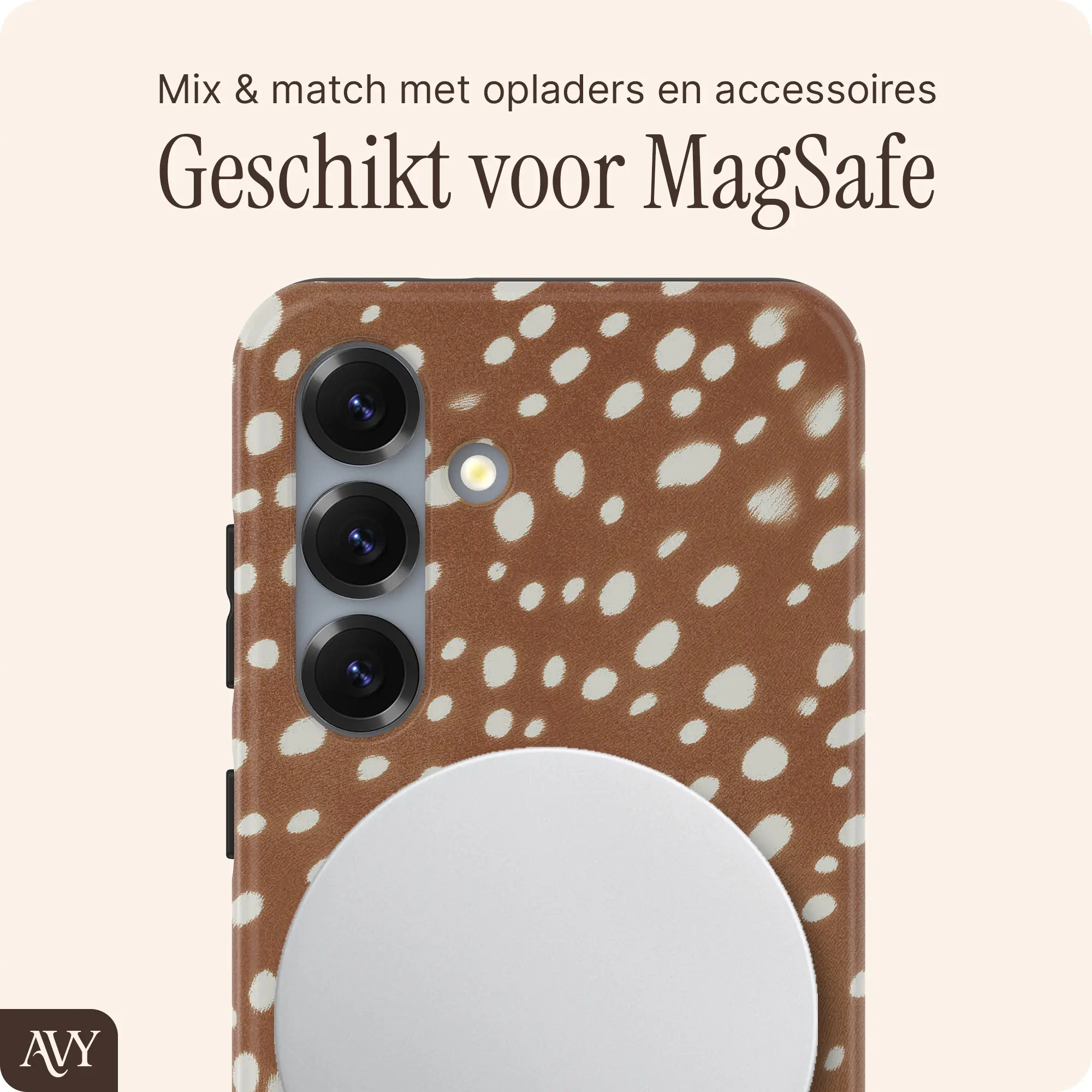 AVY Samsung Galaxy S25 Hoesje MagSafe Back Cover Bambi afbeelding 3