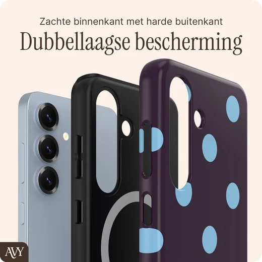 AVY Samsung Galaxy S25 Hoesje MagSafe Back Cover Blueberry Wine afbeelding 2