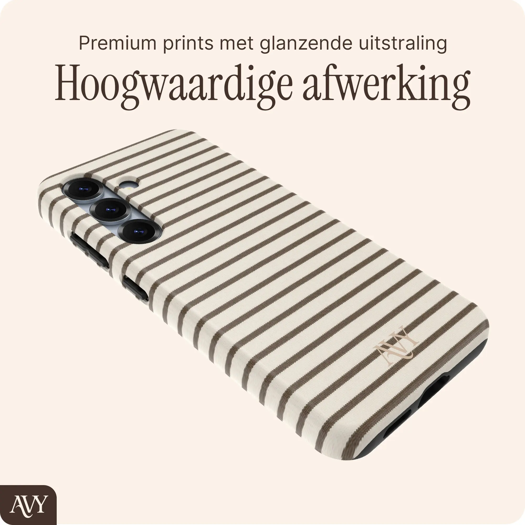 AVY Samsung Galaxy S25 Hoesje MagSafe Back Cover Cafe Creme afbeelding 5