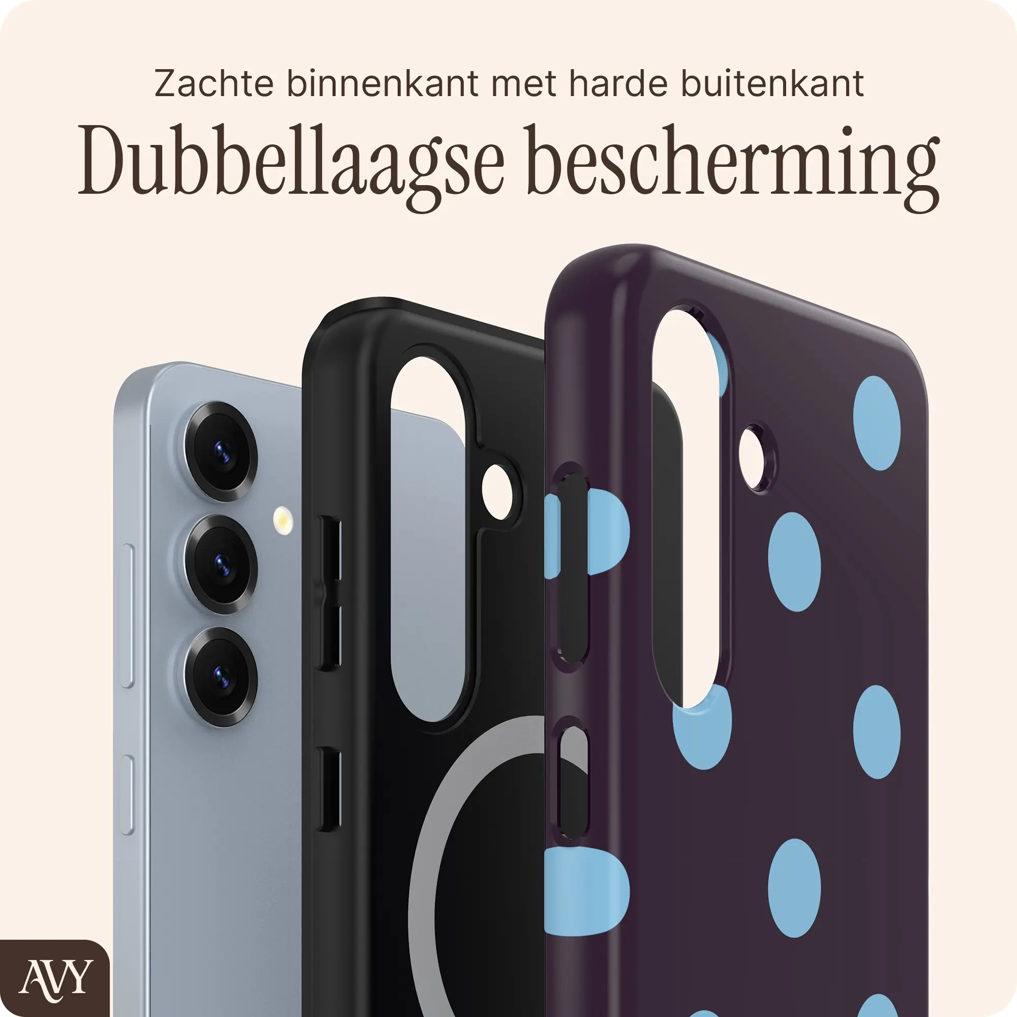 AVY Samsung Galaxy S25 Plus Hoesje MagSafe Back Cover Blueberry Wine afbeelding 2