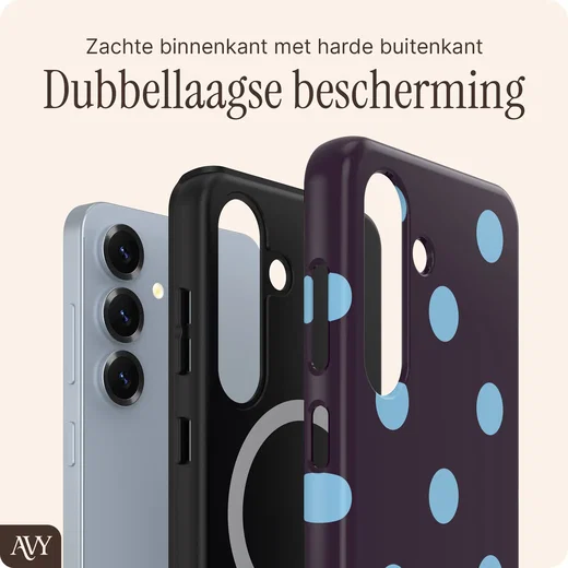 AVY Samsung Galaxy S25 Plus Hoesje MagSafe Back Cover Blueberry Wine afbeelding 2
