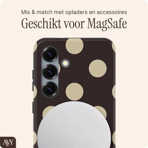 AVY Samsung Galaxy S25 Plus Hoesje MagSafe Back Cover Tiramisu afbeelding 3