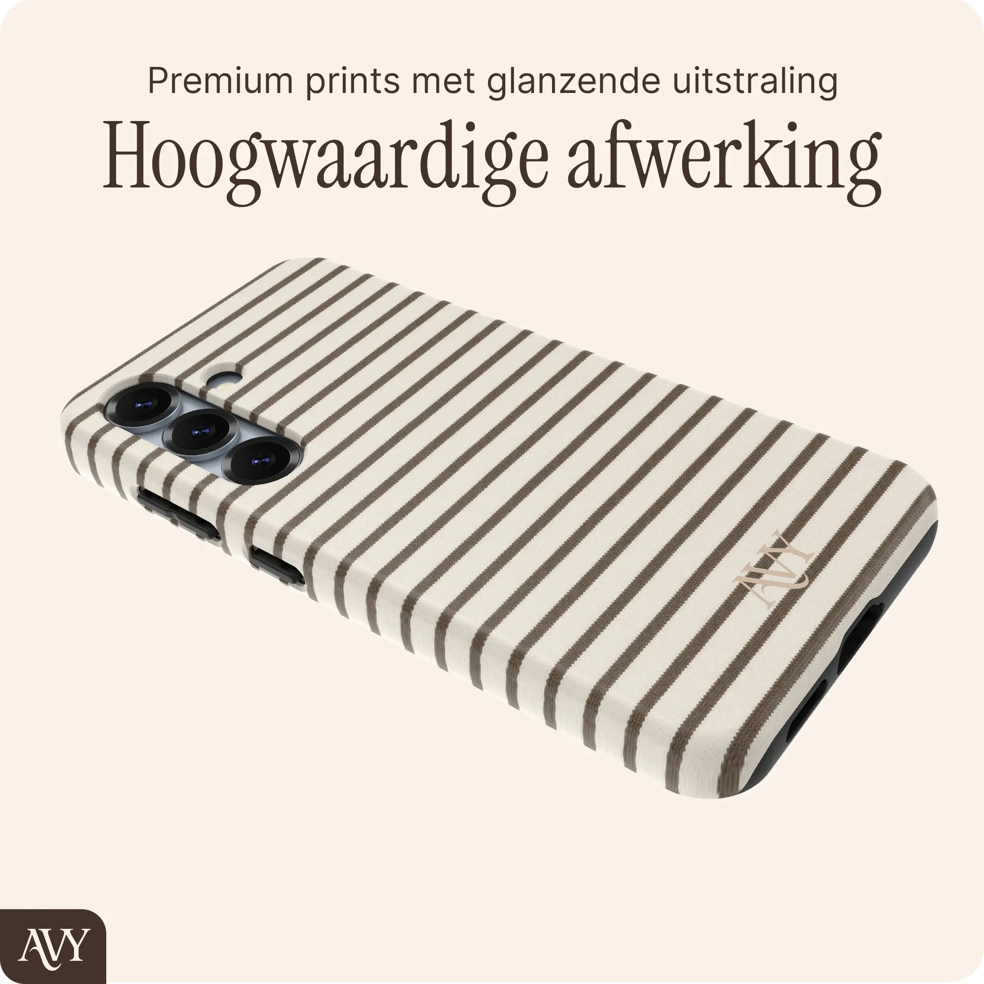 AVY Samsung Galaxy S25 Plus Hoesje MagSafe Back Cover Cafe Creme afbeelding 5