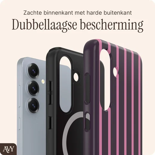 AVY Samsung Galaxy S25 Plus Hoesje MagSafe Back Cover Cherry Wine afbeelding 2