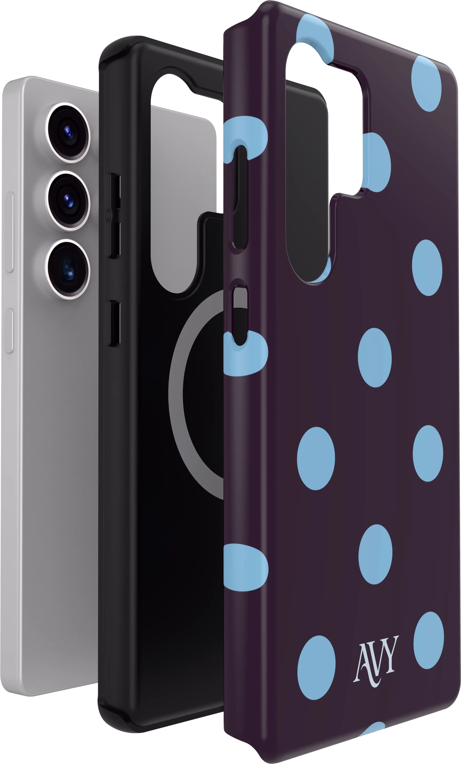 AVY Samsung Galaxy S25 Ultra Hoesje MagSafe Back Cover Blueberry Wine afbeelding 8