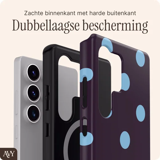 AVY Samsung Galaxy S25 Ultra Hoesje MagSafe Back Cover Blueberry Wine afbeelding 2