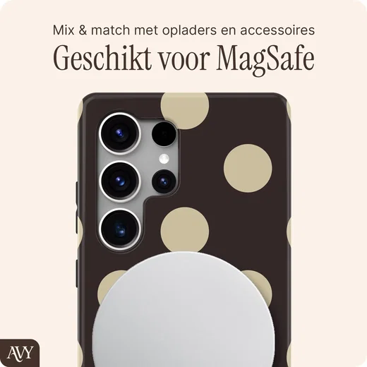 AVY Samsung Galaxy S25 Ultra Hoesje MagSafe Back Cover Tiramisu afbeelding 3
