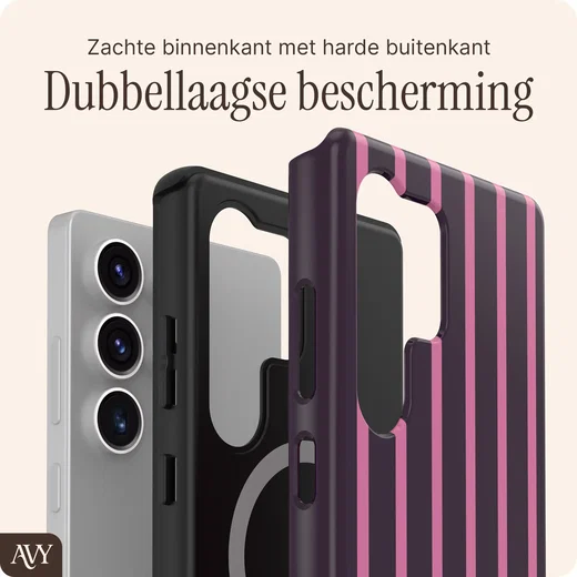 AVY Samsung Galaxy S25 Ultra Hoesje MagSafe Back Cover Cherry Wine afbeelding 2