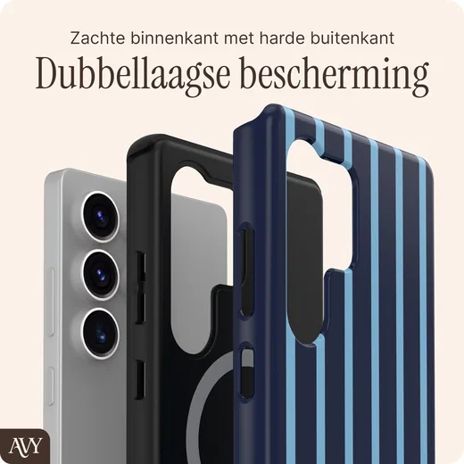 AVY Samsung Galaxy S25 Ultra Hoesje MagSafe Back Cover Blue Society afbeelding 2