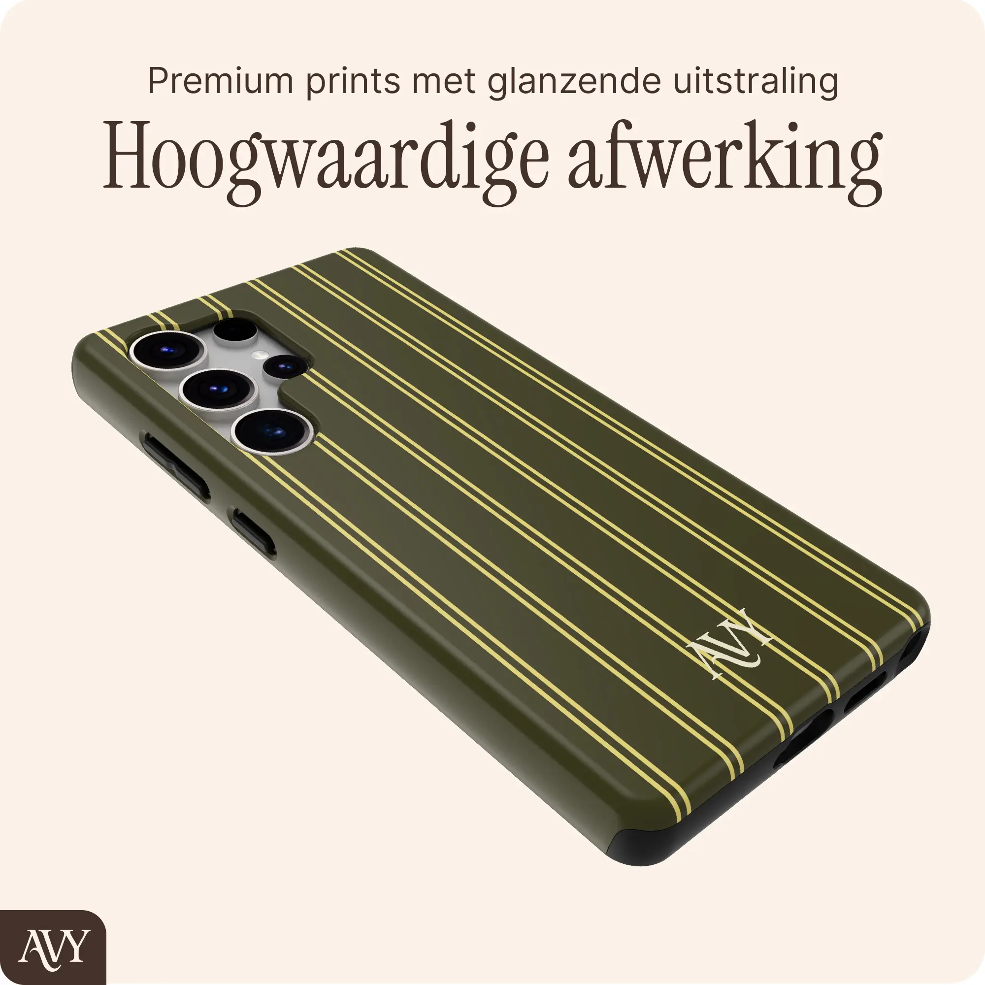 AVY Samsung Galaxy S25 Ultra Hoesje MagSafe Back Cover Martini Olive afbeelding 5