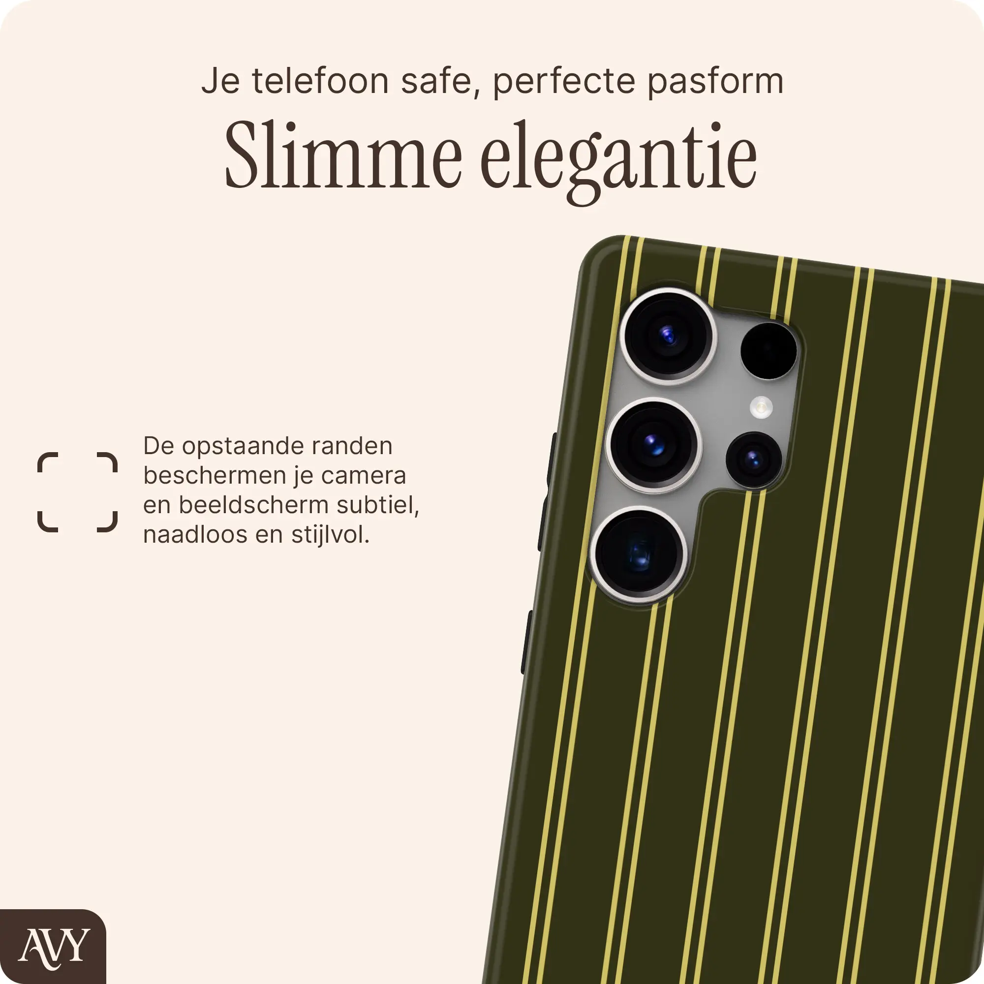 AVY Samsung Galaxy S25 Ultra Hoesje MagSafe Back Cover Martini Olive afbeelding 4