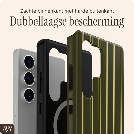 AVY Samsung Galaxy S25 Ultra Hoesje MagSafe Back Cover Martini Olive afbeelding 2