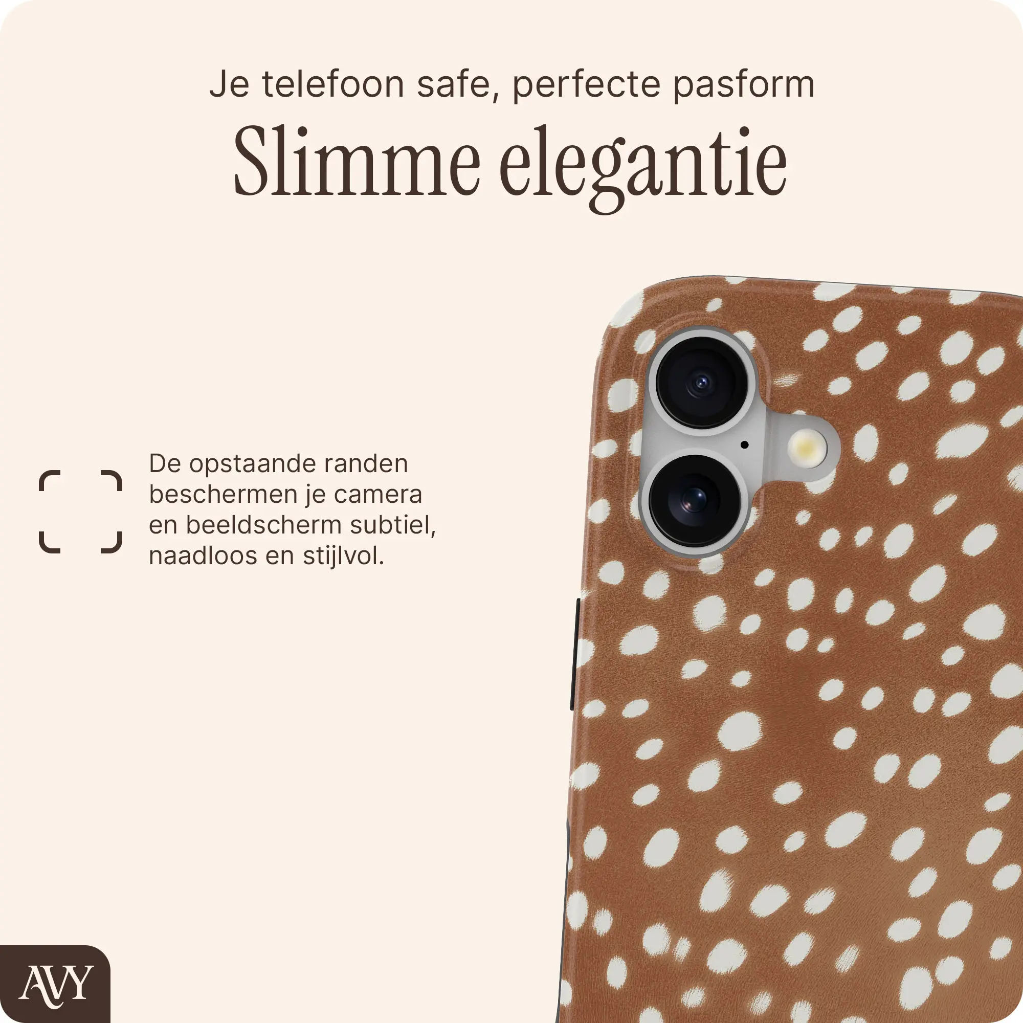 AVY Apple iPhone 16 Hoesje MagSafe Back Cover Bambi afbeelding 5