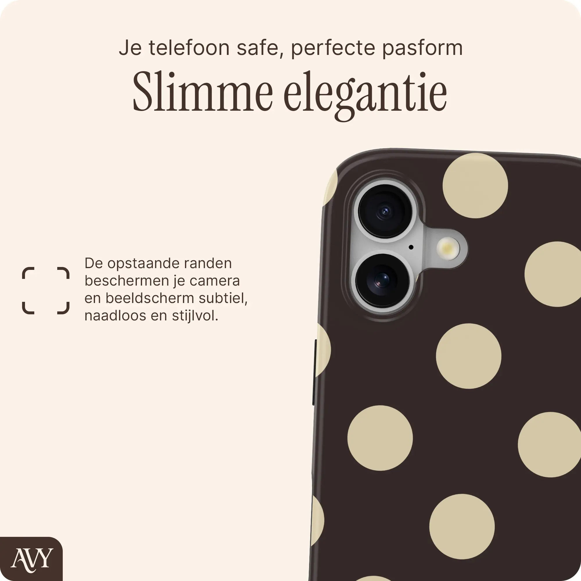 AVY Apple iPhone 16 Hoesje MagSafe Back Cover Tiramisu afbeelding 5