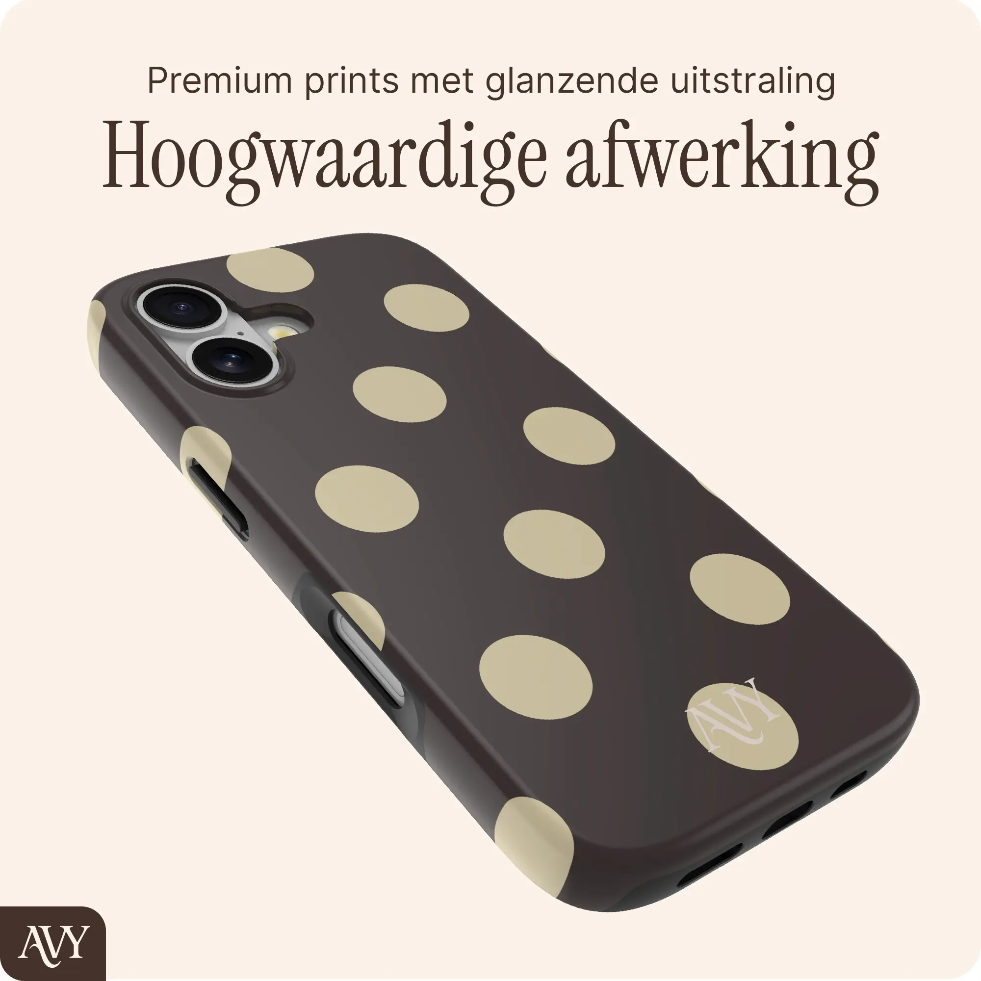 AVY Apple iPhone 16 Hoesje MagSafe Back Cover Tiramisu afbeelding 6