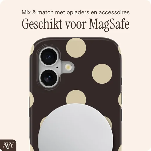 AVY Apple iPhone 16 Hoesje MagSafe Back Cover Tiramisu afbeelding 4
