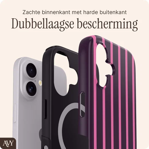 AVY Apple iPhone 16 Hoesje MagSafe Back Cover Cherry Wine afbeelding 2