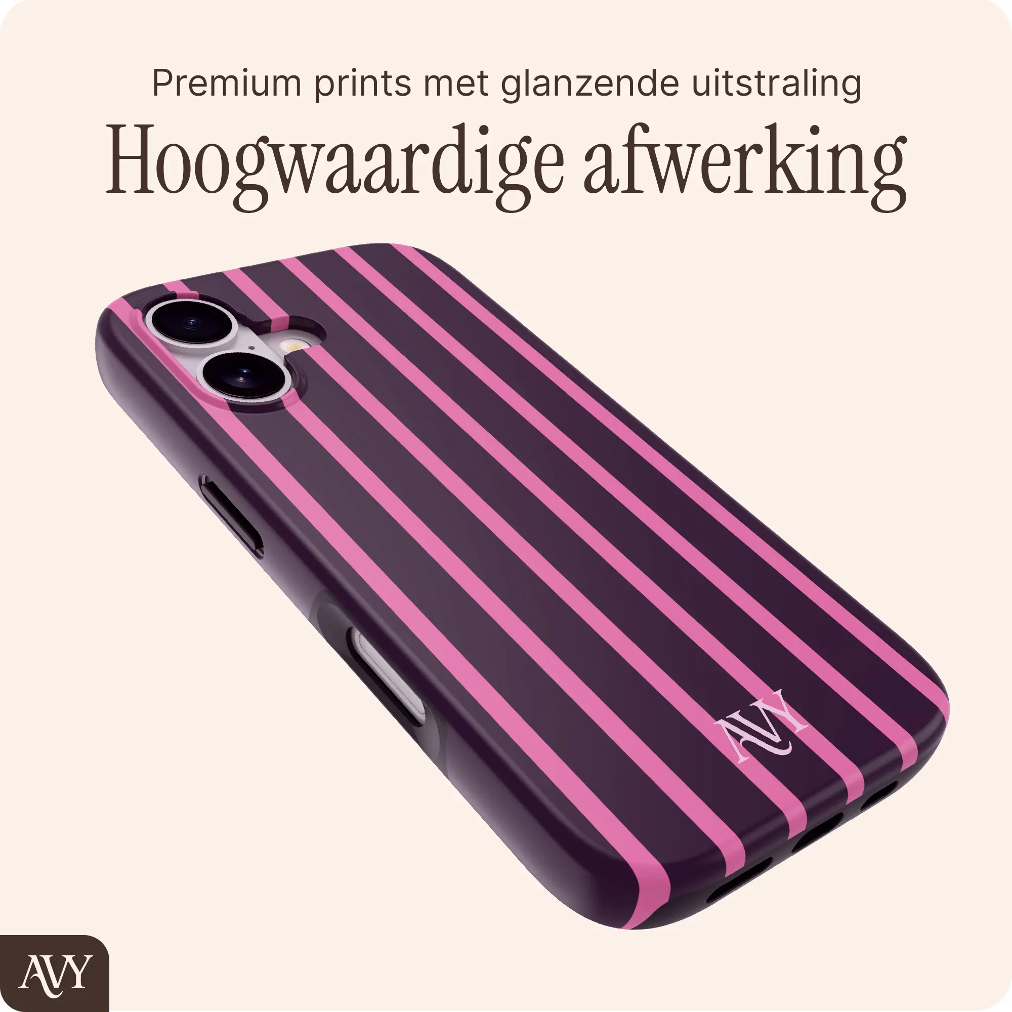 AVY Apple iPhone 16 Hoesje MagSafe Back Cover Cherry Wine afbeelding 6