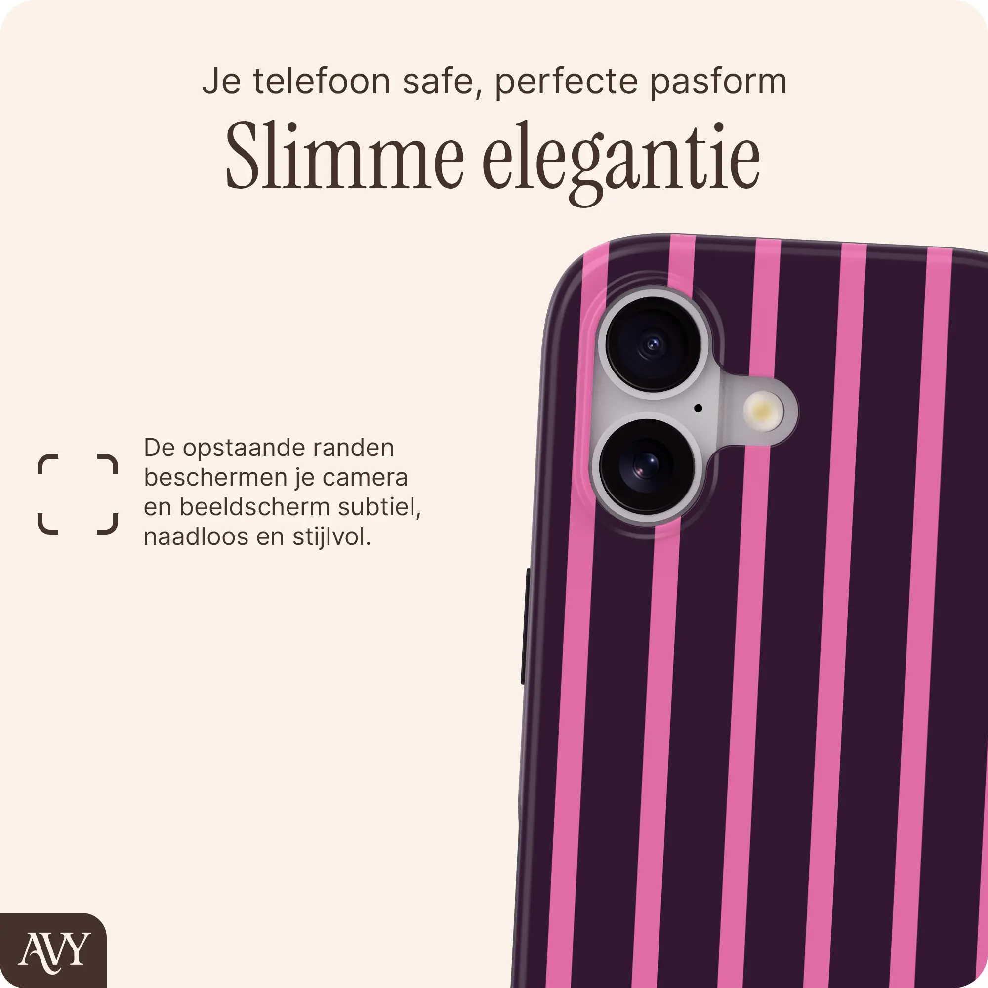 AVY Apple iPhone 16 Hoesje MagSafe Back Cover Cherry Wine afbeelding 5