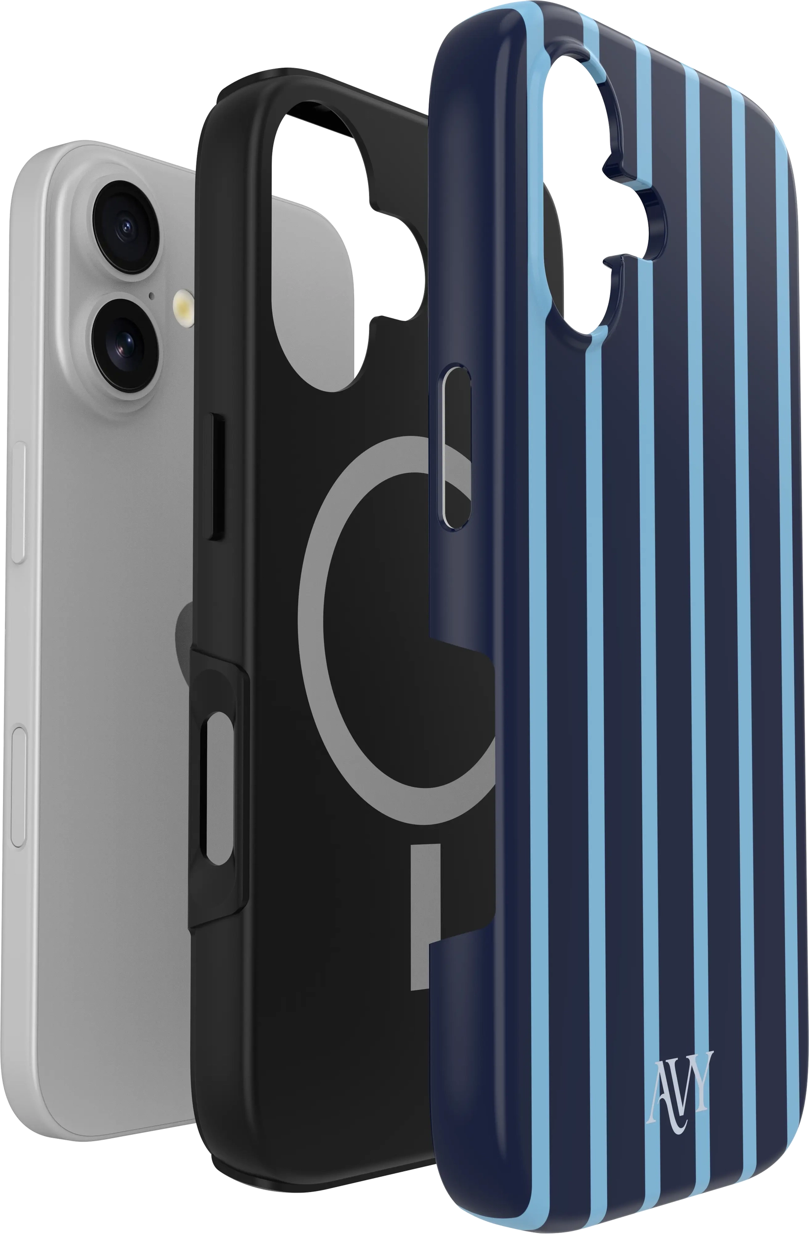 AVY Apple iPhone 16 Hoesje MagSafe Back Cover Blue Society afbeelding 10