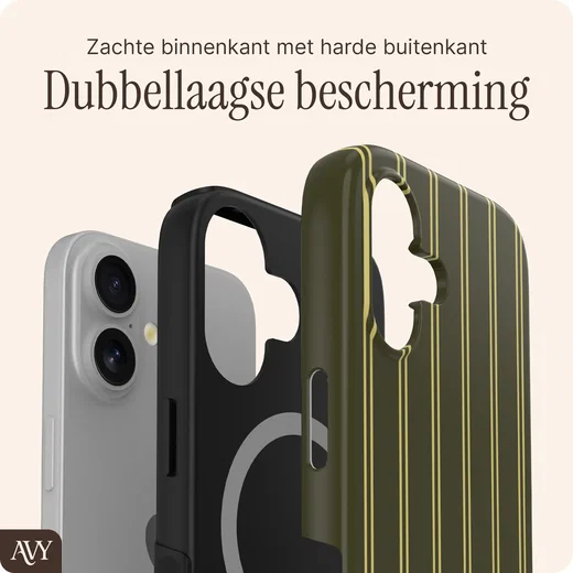 AVY Apple iPhone 16 Hoesje MagSafe Back Cover Martini Olive afbeelding 2