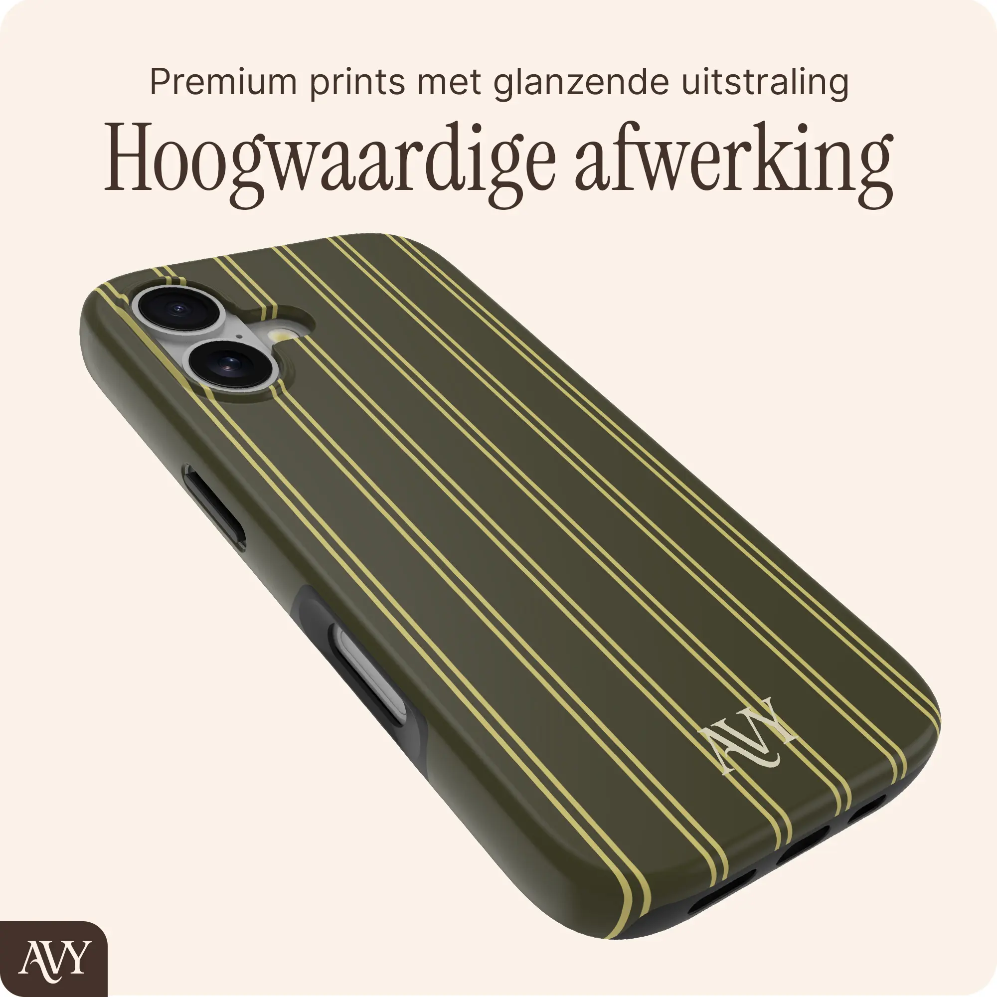 AVY Apple iPhone 16 Hoesje MagSafe Back Cover Martini Olive afbeelding 6