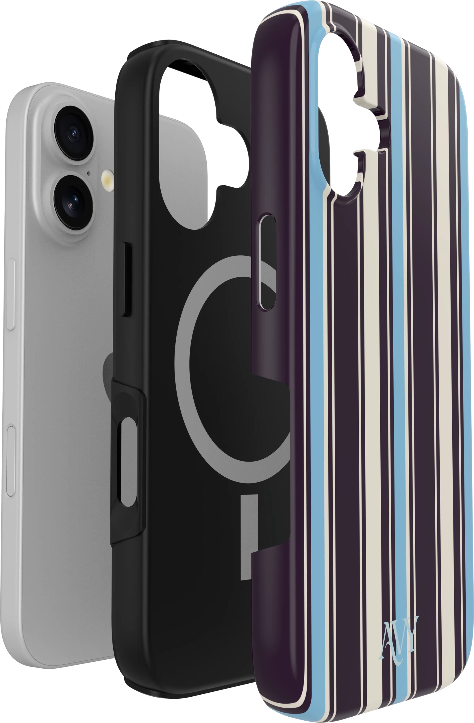 AVY Apple iPhone 16 Hoesje MagSafe Back Cover Oxford Stripe afbeelding 10