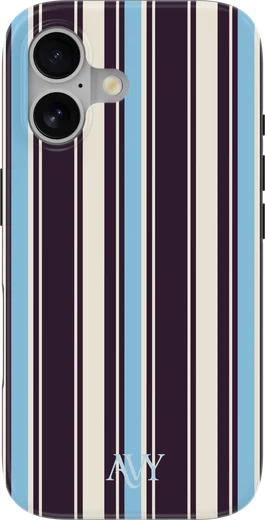 AVY Apple iPhone 16 Hoesje MagSafe Back Cover Oxford Stripe afbeelding 1