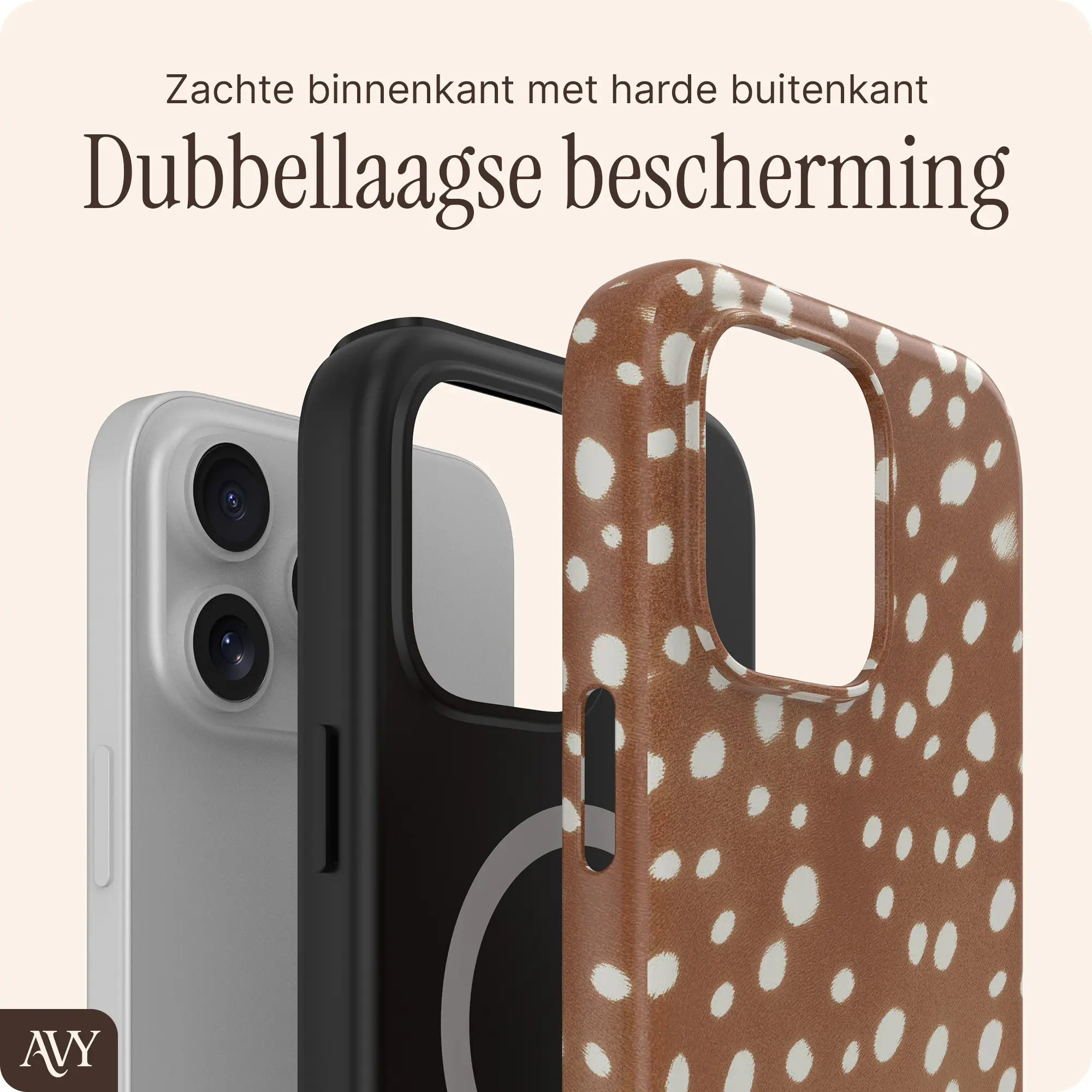 AVY Apple iPhone 16 Pro Hoesje MagSafe Back Cover Bambi afbeelding 2