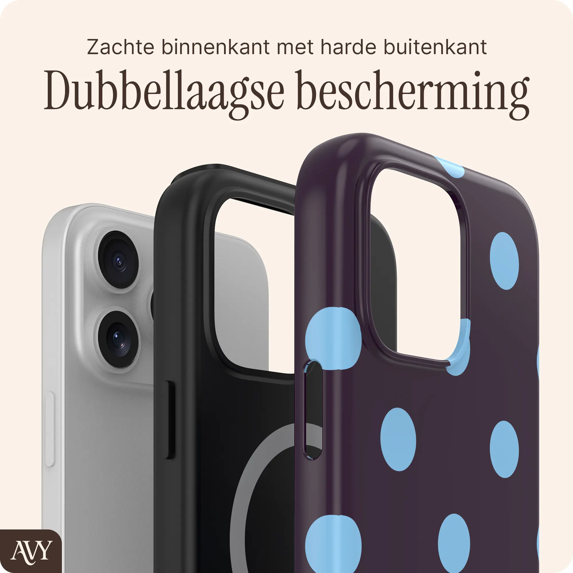 AVY Apple iPhone 16 Pro Hoesje MagSafe Back Cover Blueberry Wine afbeelding 2