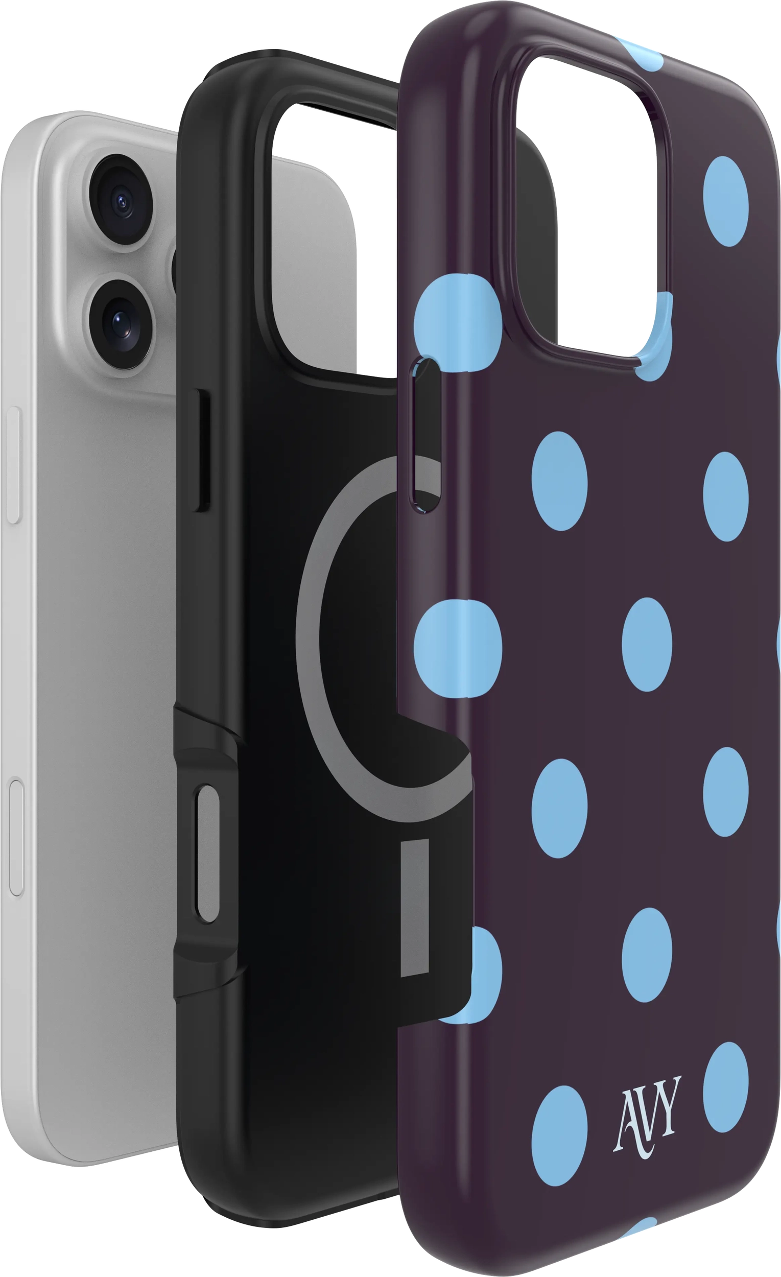 AVY Apple iPhone 16 Pro Hoesje MagSafe Back Cover Blueberry Wine afbeelding 9