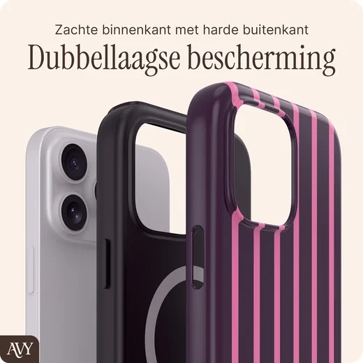 AVY Apple iPhone 16 Pro Hoesje MagSafe Back Cover Cherry Wine afbeelding 2