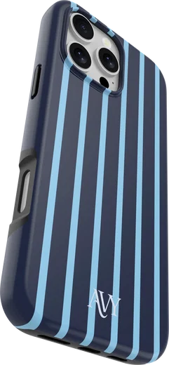 AVY Apple iPhone 16 Pro Hoesje MagSafe Back Cover Blue Society afbeelding 7