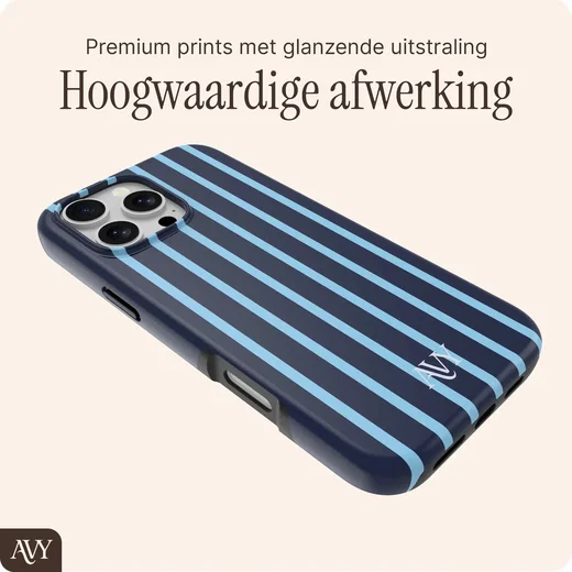 AVY Apple iPhone 16 Pro Hoesje MagSafe Back Cover Blue Society afbeelding 5