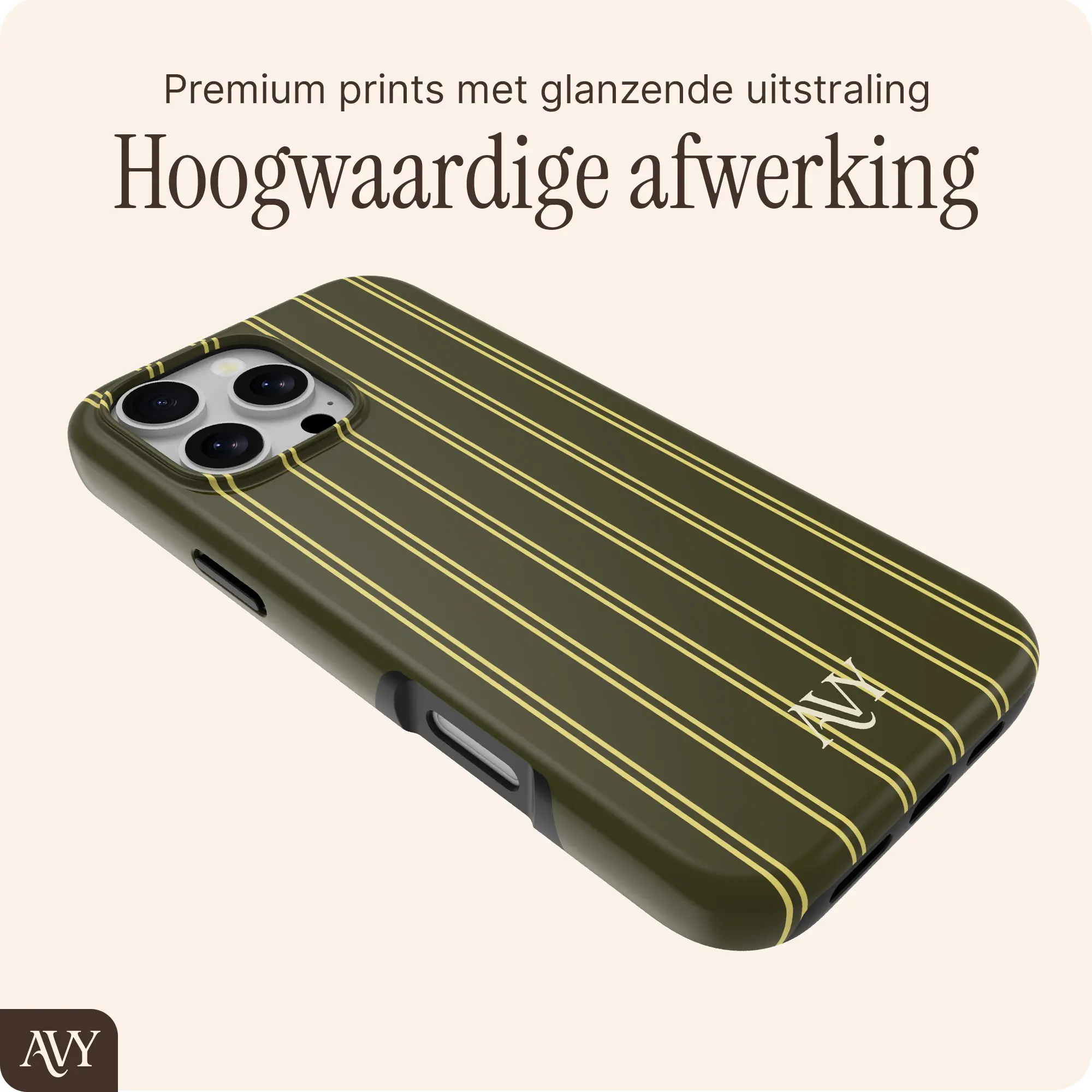 AVY Apple iPhone 16 Pro Hoesje MagSafe Back Cover Martini Olive afbeelding 5