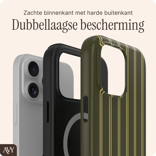 AVY Apple iPhone 16 Pro Hoesje MagSafe Back Cover Martini Olive afbeelding 2