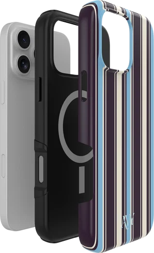 AVY Apple iPhone 16 Pro Hoesje MagSafe Back Cover Oxford Stripe afbeelding 9