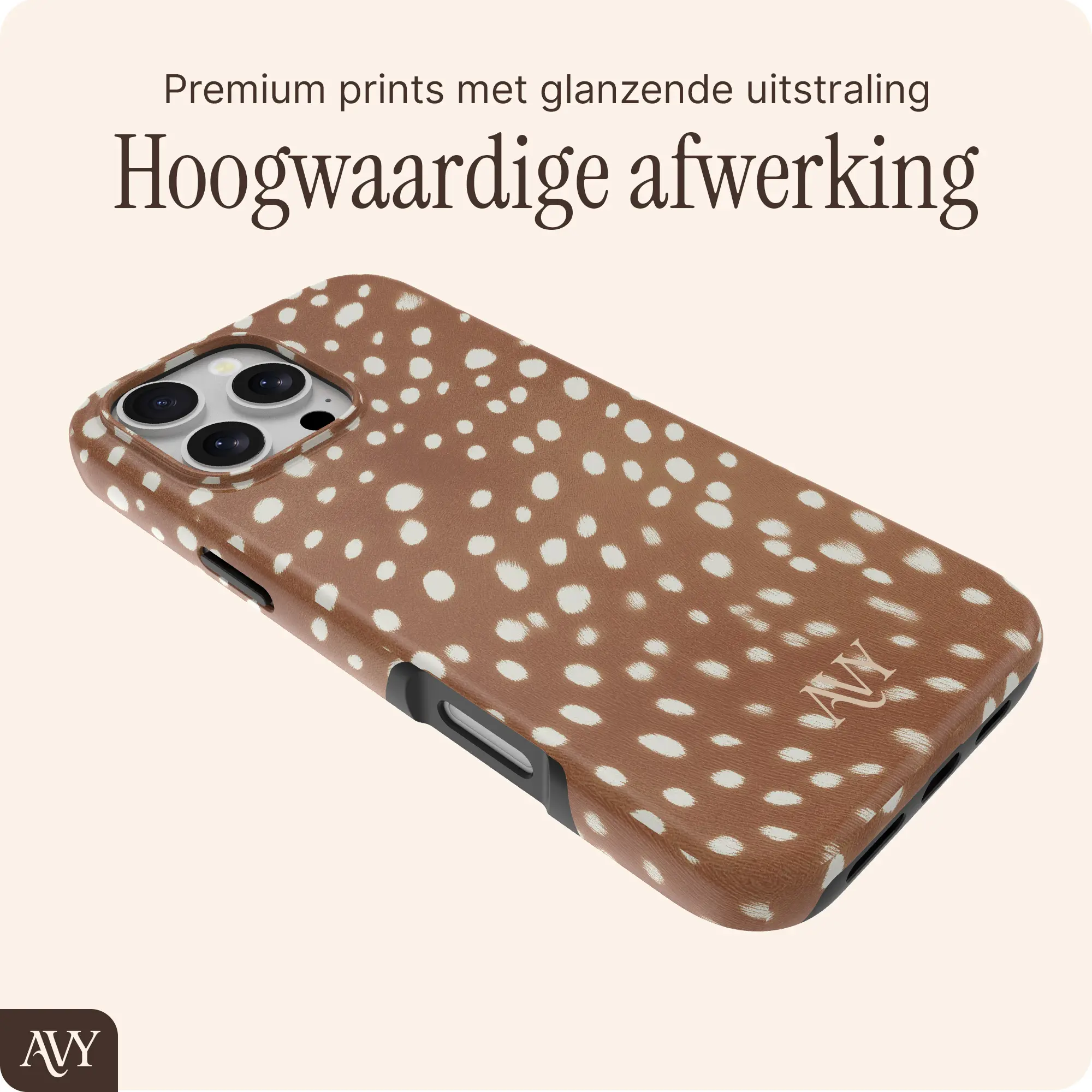 AVY Apple iPhone 16 Pro Max Hoesje MagSafe Back Cover Bambi afbeelding 7