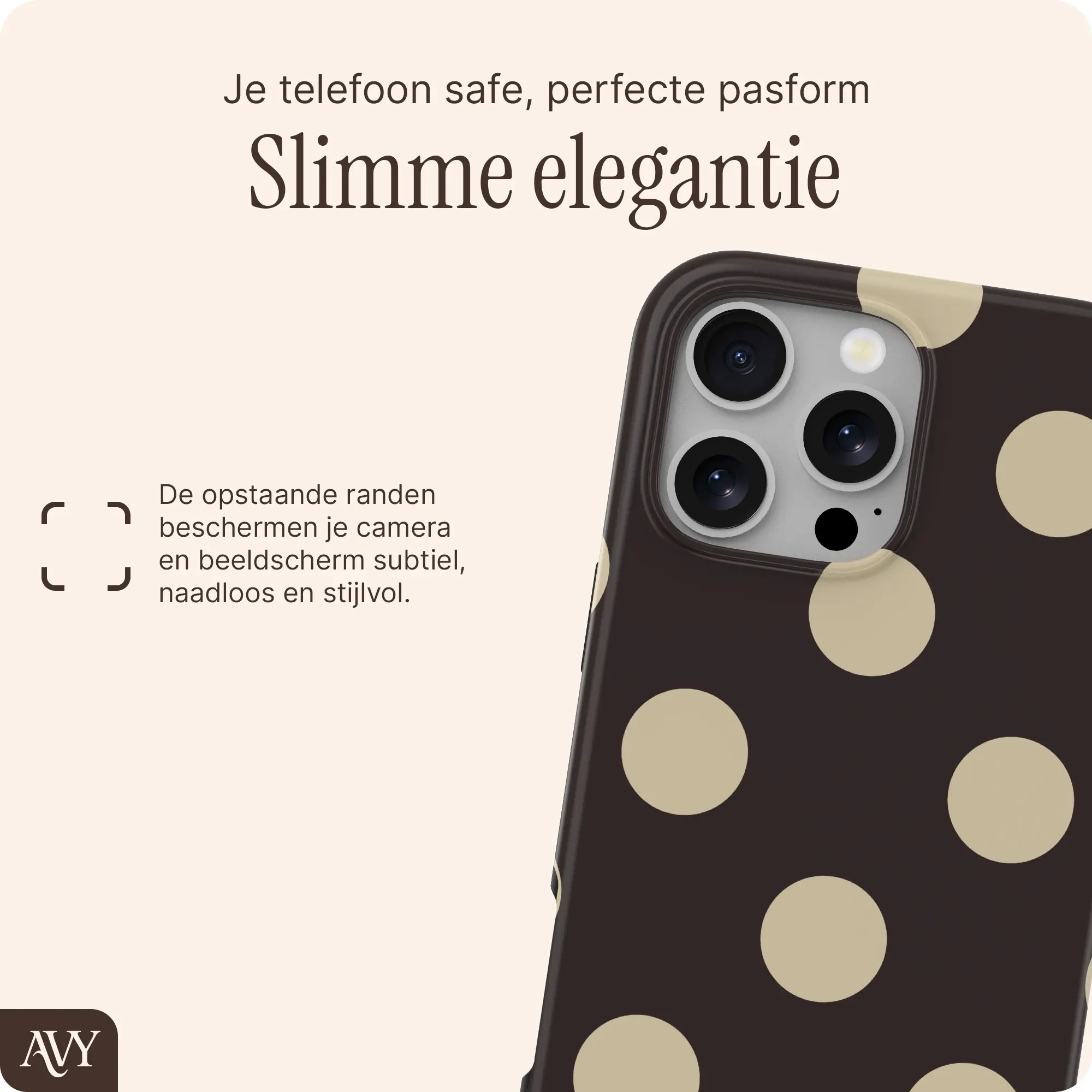 AVY Apple iPhone 16 Pro Max Hoesje MagSafe Back Cover Tiramisu afbeelding 6