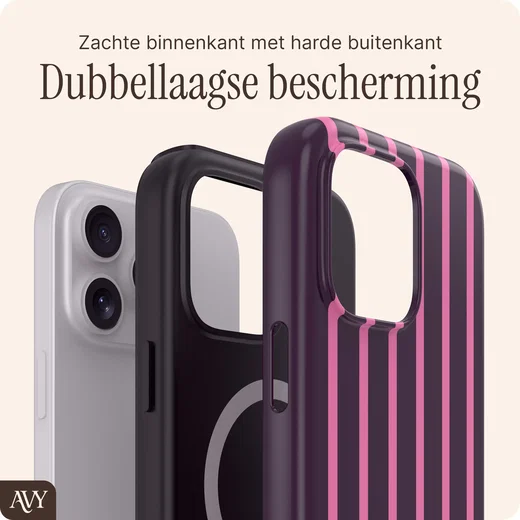 AVY Apple iPhone 16 Pro Max Hoesje MagSafe Back Cover Cherry Wine afbeelding 2