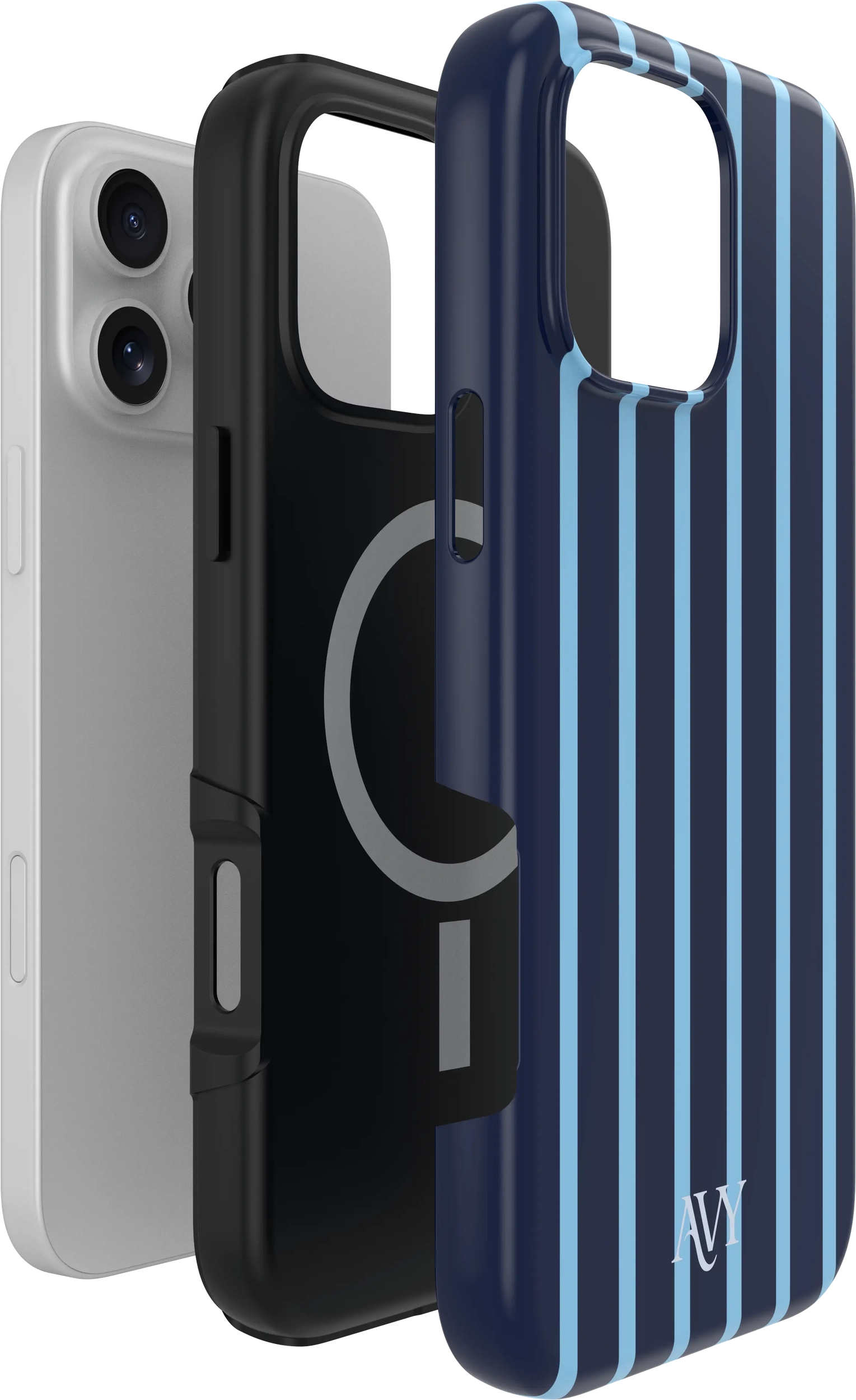 AVY Apple iPhone 16 Pro Max Hoesje MagSafe Back Cover Blue Society afbeelding 9