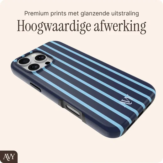 AVY Apple iPhone 16 Pro Max Hoesje MagSafe Back Cover Blue Society afbeelding 7