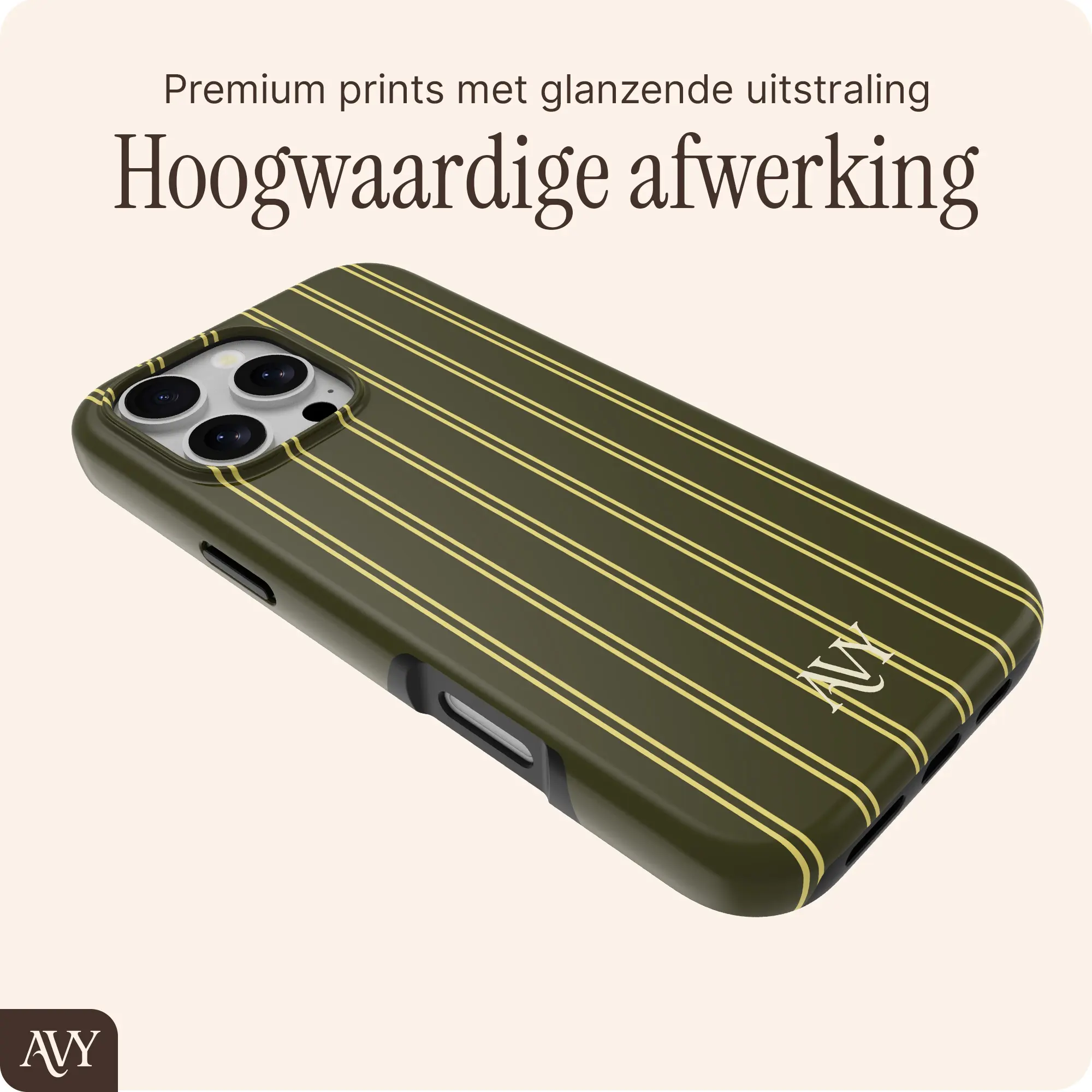 AVY Apple iPhone 16 Pro Max Hoesje MagSafe Back Cover Martini Olive afbeelding 7