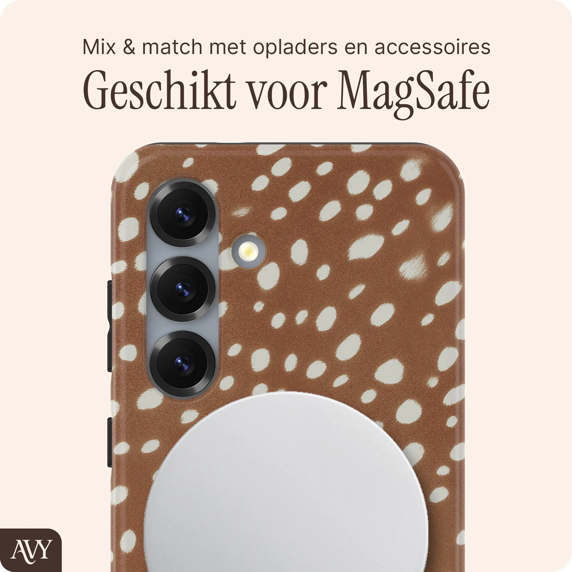 AVY Samsung Galaxy S24 Hoesje MagSafe Back Cover Bambi afbeelding 3