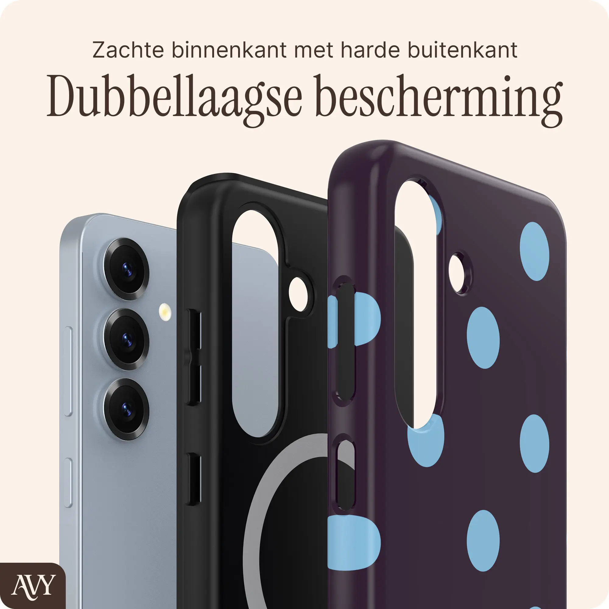 AVY Samsung Galaxy S24 Hoesje MagSafe Back Cover Blueberry Wine afbeelding 2
