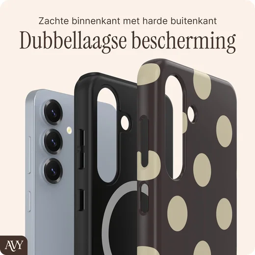 AVY Samsung Galaxy S24 Hoesje MagSafe Back Cover Tiramisu afbeelding 2
