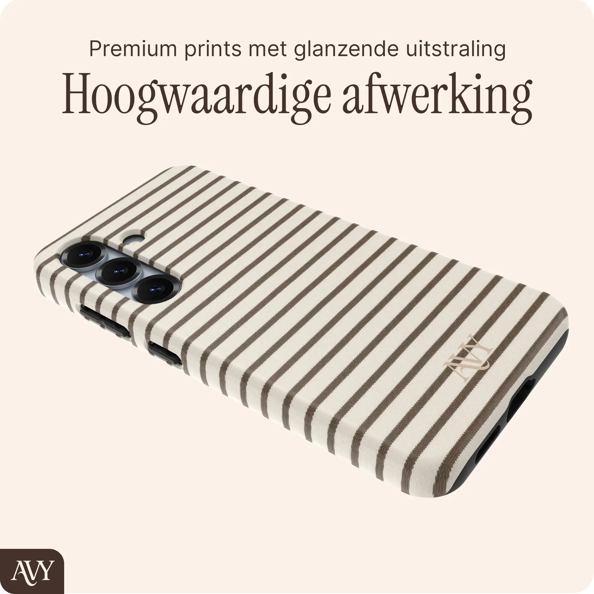 AVY Samsung Galaxy S24 Hoesje MagSafe Back Cover Cafe Creme afbeelding 7