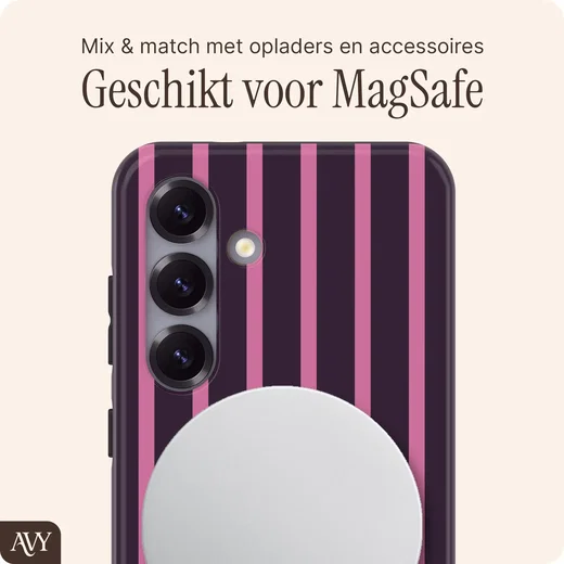 AVY Samsung Galaxy S24 Hoesje MagSafe Back Cover Cherry Wine afbeelding 3